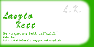 laszlo kett business card